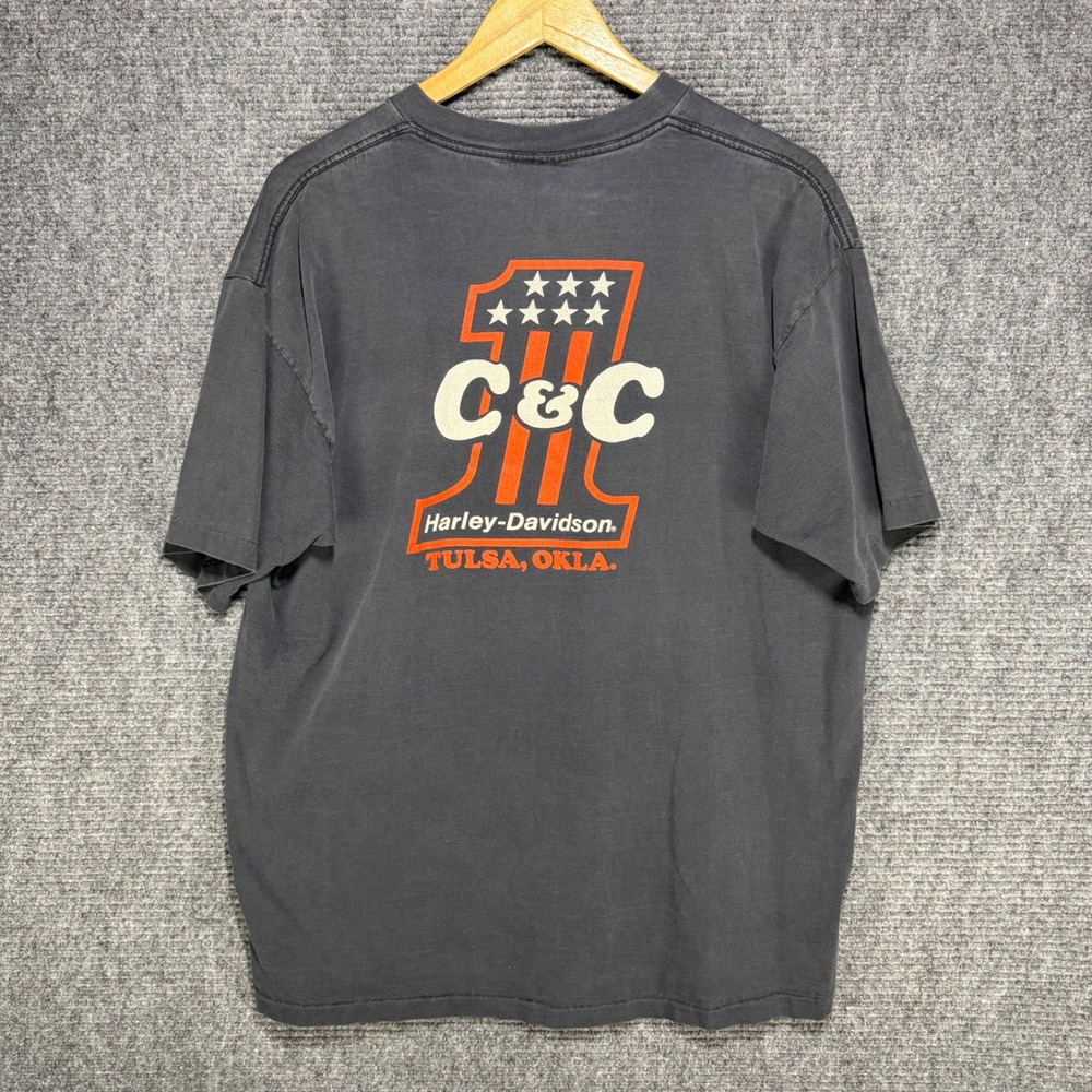 Vintage 1992 Harley Davidson Accessorize Til It Hurts T-Shirt XL Tulsa - Picture 2 of 7